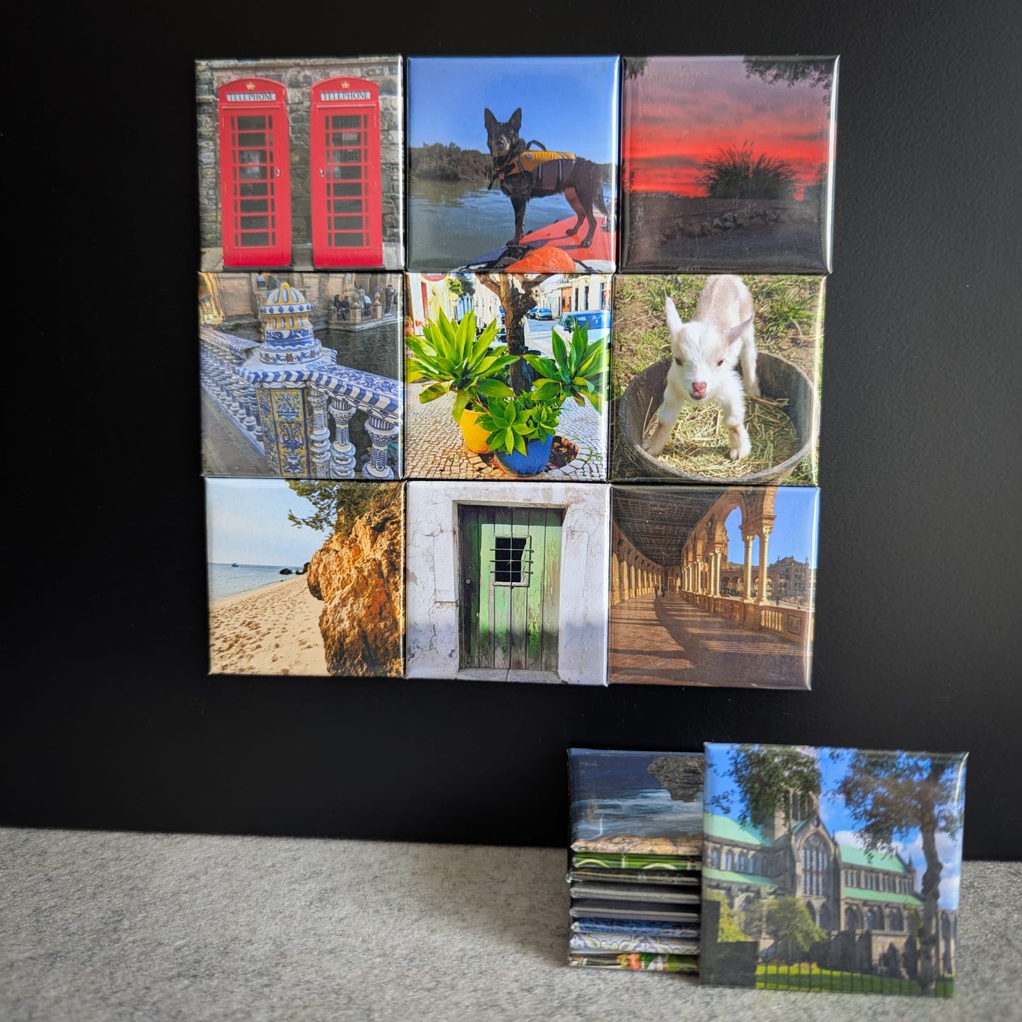Nine Custom Photo Magnets